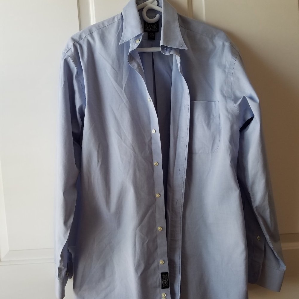 Down Collar Micro Plaid Dress Men's Shirt. 100% cotton